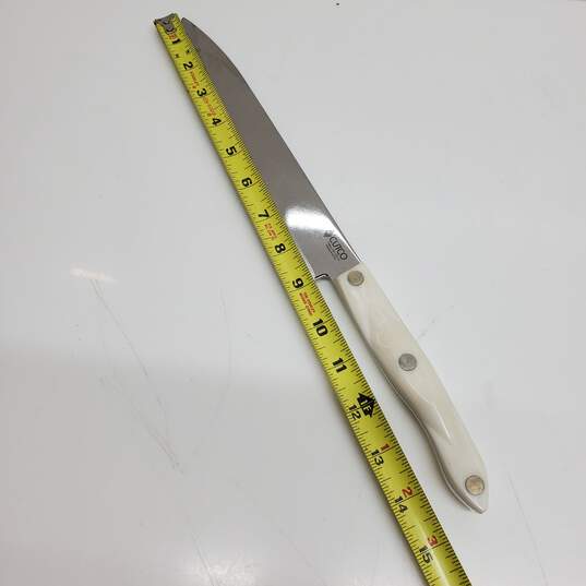 CUTCO Model 1725 French Chef Knife with White Pearl Handle 9inch Blade Made in USA image number 2