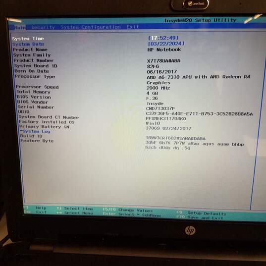 HP 15in Laptop Black AMD A6-7310 CPU 4GB RAM & HDD image number 9
