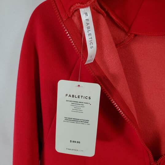 Fabletics Women Red Funnel Tunic Sz S NWT image number 3