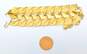 VNTG Crown Trifari Gold Tone Leaf Necklace 52.0g image number 5