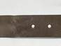 Mens Brown Cow Leather Adjustable Prong Metal Buckle Waist Belt 75cm/30in image number 5