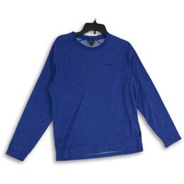 Patagonia Womens Blue Long Sleeve Crew Neck Pullover T-Shirt Size Medium