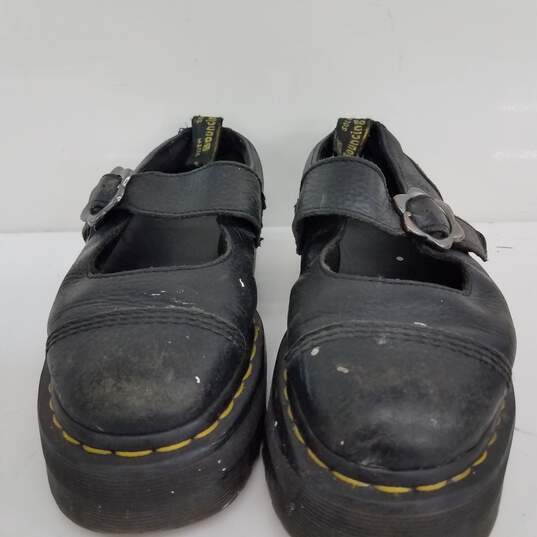 Dr. Martens Addina Flower Buckle Leather Platform Shoes Size 6 image number 5