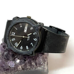 Designer Swatch Swiss Black Adjustable Strap Round Dial Analog Wristwatch alternative image