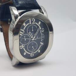 Laurens 37mm St Steel Leather Quartz Multi Dial Watch 91g