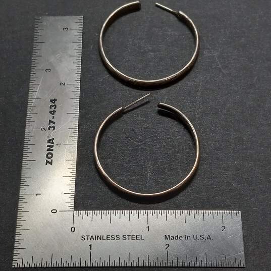 Bundle of 3 Sterling Silver Hoop Earrings image number 7