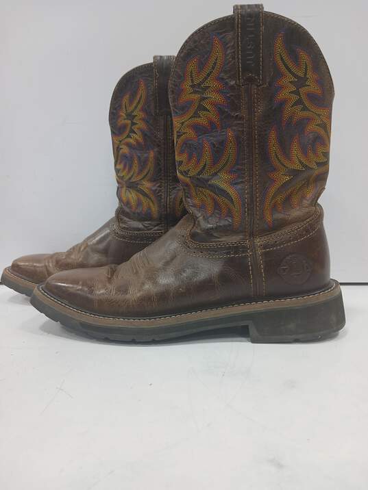 Justin Women's Brown Leather Boots Size 9 image number 2
