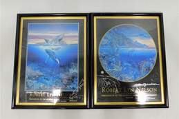 Robert Lyn Nelson Artist Signed Framed Print Modern Marine Art Movement