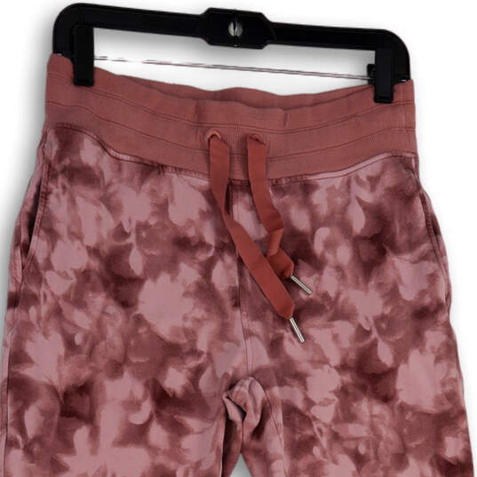 Womens Pink Tie Dye Elastic Waist Slash Pocket Activwear Jogger Pants Sz S image number 3