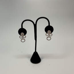 Designer Kate Spade Silver-Tone Rhinestone Multiple Circle Dangle Earrings