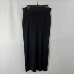 Misook Women Black Long Straight Skirt sz L