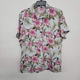 Multicolor Floral Print Button Up Dress Shirt