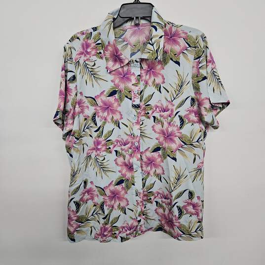 Multicolor Floral Print Button Up Dress Shirt image number 1