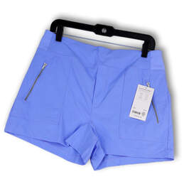 NWT Womens Blue Elastic Waist Pockets Trekkie North Athletic Shorts Size 12