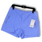 NWT Womens Blue Elastic Waist Pockets Trekkie North Athletic Shorts Size 12 image number 1