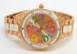 Betsey Johnson Crystal Flower Earrings & Rose Gold Tone Watch image number 4