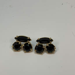 Designer Kate Spade Gold-Tone Cluster Black Stone Stud Earrings alternative image