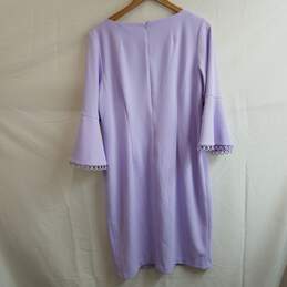 Light purple Calvin Klein fluted sleeves shift dress size 14W - flaws alternative image