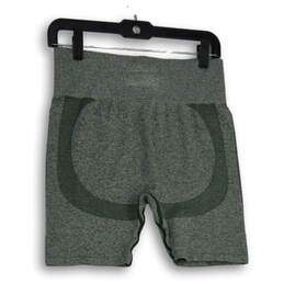 Womens Olive Flat Front Elastic Waist Pull-On Athletic Shorts Size Large alternative image
