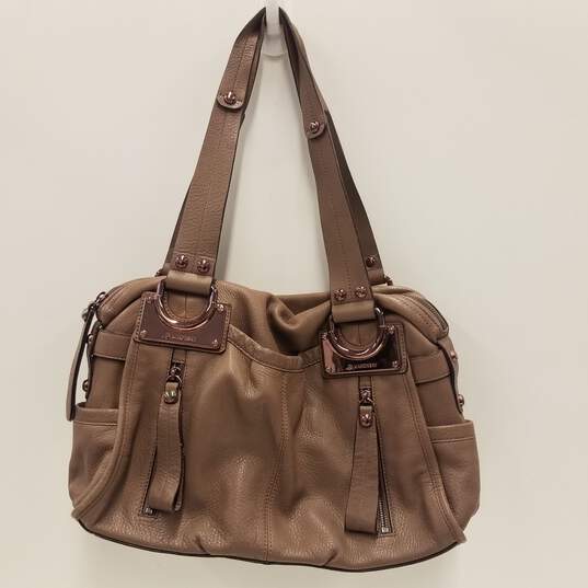 Vince Camuto Pebble Leather Emely Satchel Plum image number 1