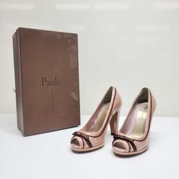 Linea Paolo Babe Light Pink Metallic Patent Leather Pumps Women Size 5.5 M