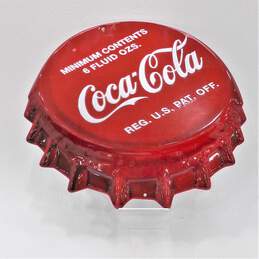 Coca Cola Vintage Style Soda Bottle Cap Tin Embossed Advertising Sign