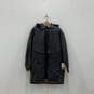 Womens Black Long Sleeve Fur Trim Hooded Full-Zip Parka Coat Size XXL image number 2