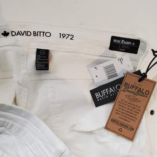 Buffalo David Bitton Evan-X White Shorts NWT Size W36 image number 2