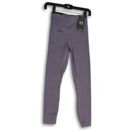 NWT Under Armour Womens Purple Skinny Leg High Rise Ankle Leggings Size XS