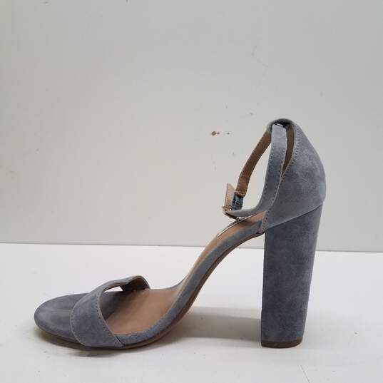 Steve Madden Carrson Grey Suede Ankle Strap Heels Women's Size 10M image number 2