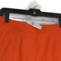 NWT Womens Orange Flat Front Stretch Slash Pocket Side Zip A-Line Skirt Size 6 image number 3