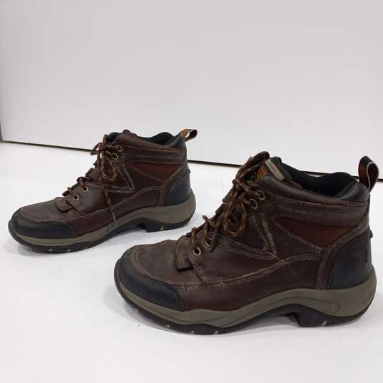 Ariat Brown Lace Up Hiking Boots Size 6B image number 2