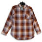 NWT Womens Multicolor Plaid Rusted Honey Long Sleeve Button-Up Shirt Size M image number 1