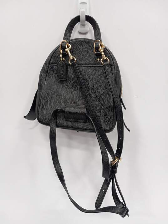 Women's Black Coach Andi Pebble Leather Backpack image number 2