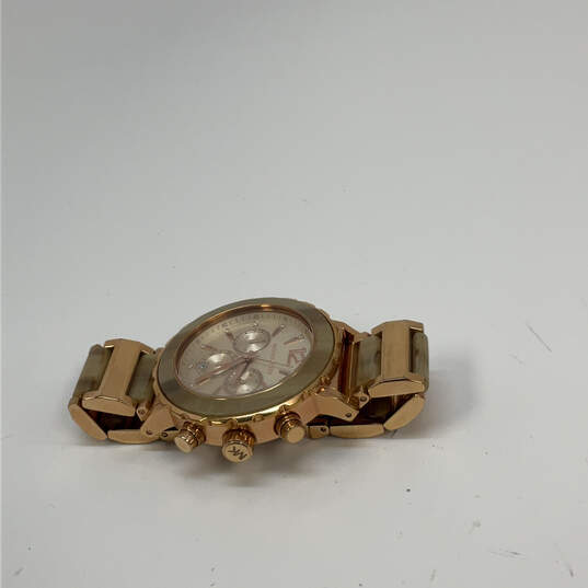 Designer Michael Kors MK5791 Gold-Tone Chronograph Dial Analog Wristwatch image number 2