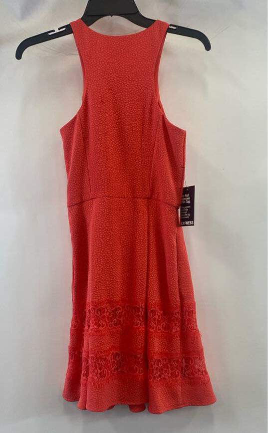 Express Women's Coral Dress- Sz 2 NWT image number 4