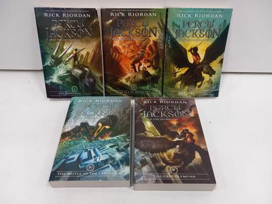 5 Percy Jackson Soft Cover Books image number 1