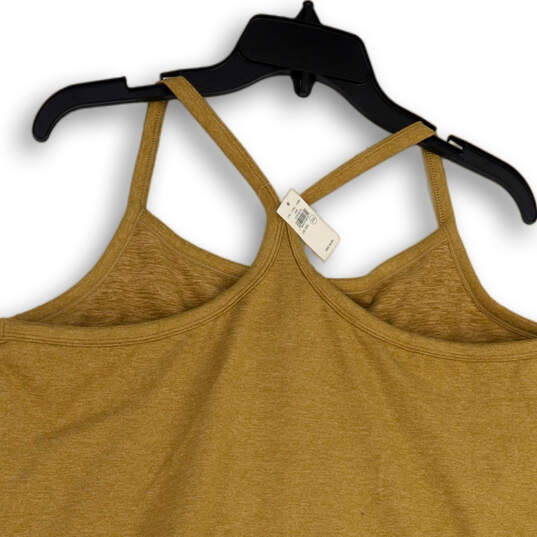 Buy the NWT Womens Gold Real Me Built In Bra Stretch Pullover Tank