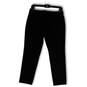 Womens Black Flat Front Pockets Stretch Straight Leg Ankle Pants Size 6 image number 2
