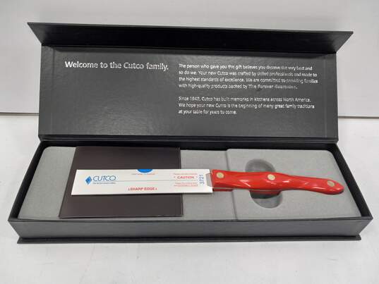 Cutco Knife with Red Handle In Box image number 1