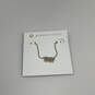 Designer Kendra Scott Gold-Tone Drusy Quartz Rectangle Pendant Necklace image number 1