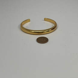 Designer J. Crew Gold-Tone Curved Shape Classic Plain Cuff Bracelet alternative image