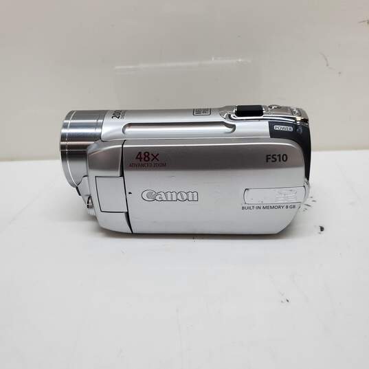 Canon FS10 Flash Memory 8GB Built-in Memory Video Camera Camcorder 48X Zoom image number 4