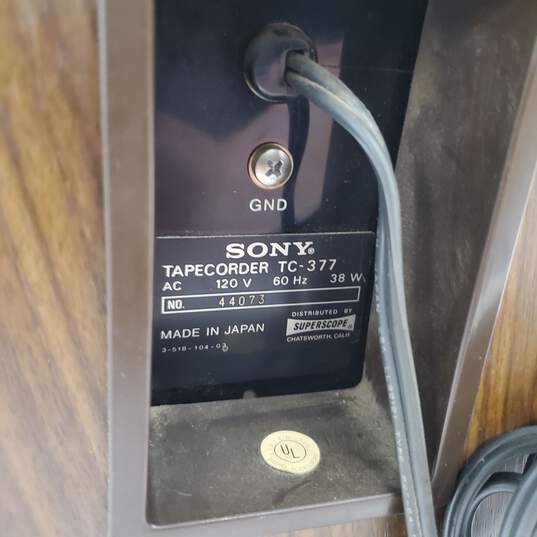 Sony Tapecorder TC-377 image number 5