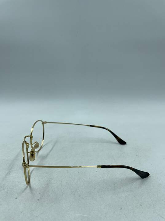 Ray-Ban Gold Round Eyeglasses image number 4