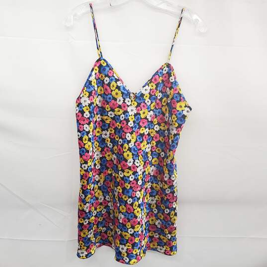 Christian Dior Lingerie Women's Multicolor Floral Print Cami Top Size Large AUTHENTICATED image number 1