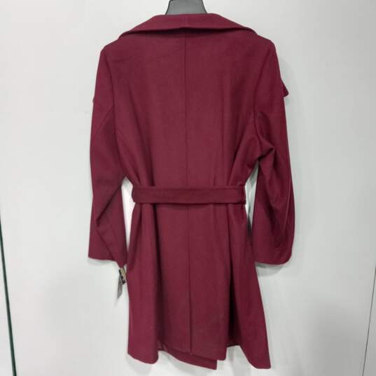 Women's Michael Kors Merlot Woolen Trench Coat 2X NWT image number 2