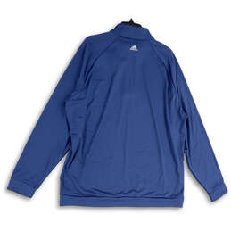 NWT Mens Blue Long Sleeve 1/4 Zip Mock Neck Activewear Track Jacket Size XL alternative image