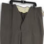 NWT Mens Gray Flat Front Slash Pocket Straight Leg Dress Pants Size 44 image number 3