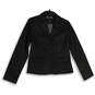 Womens Black Notch Lapel Long Sleeve Flap Pocket Four Button Blazer Size S image number 1